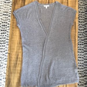 Eileen Fisher straight open Cardigan Linen XS grey